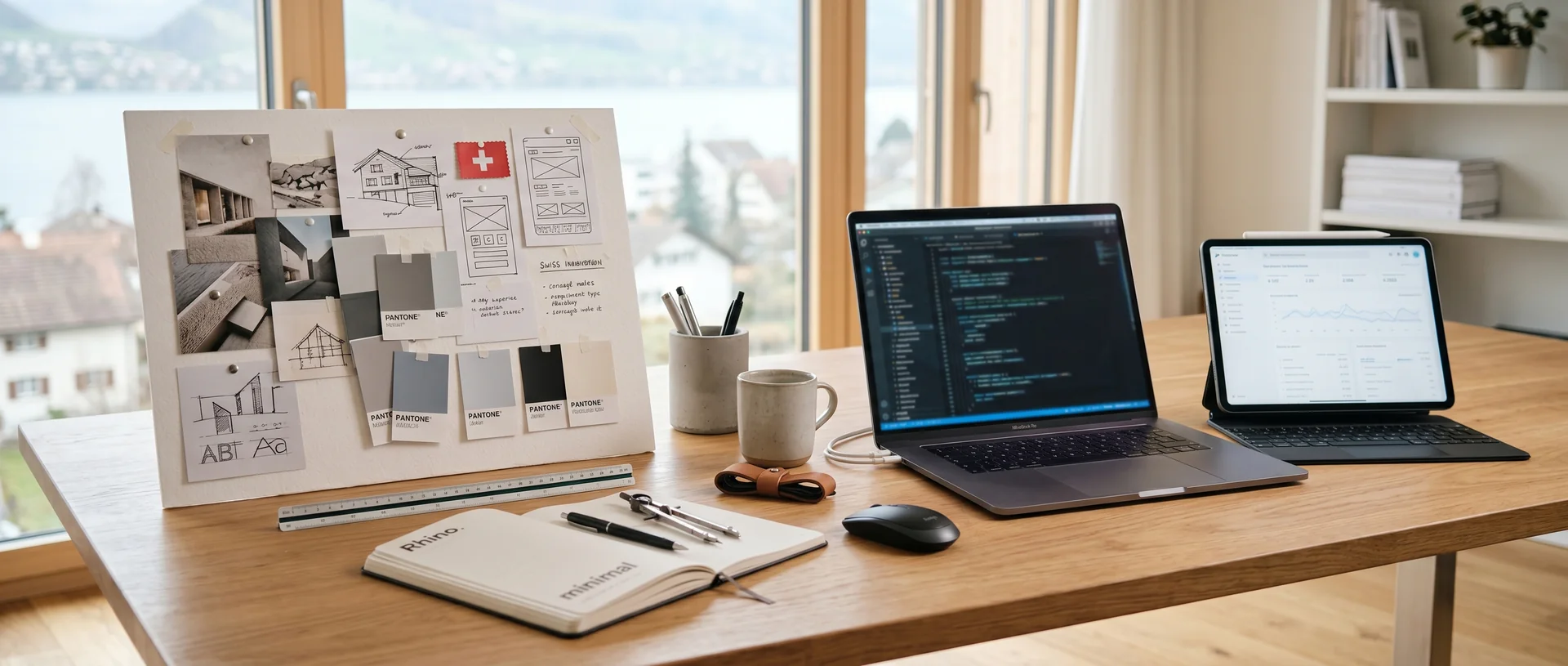 Design-Moodboard, Code-Editor und Analytics — Entwicklung und Marketing aus einer Hand