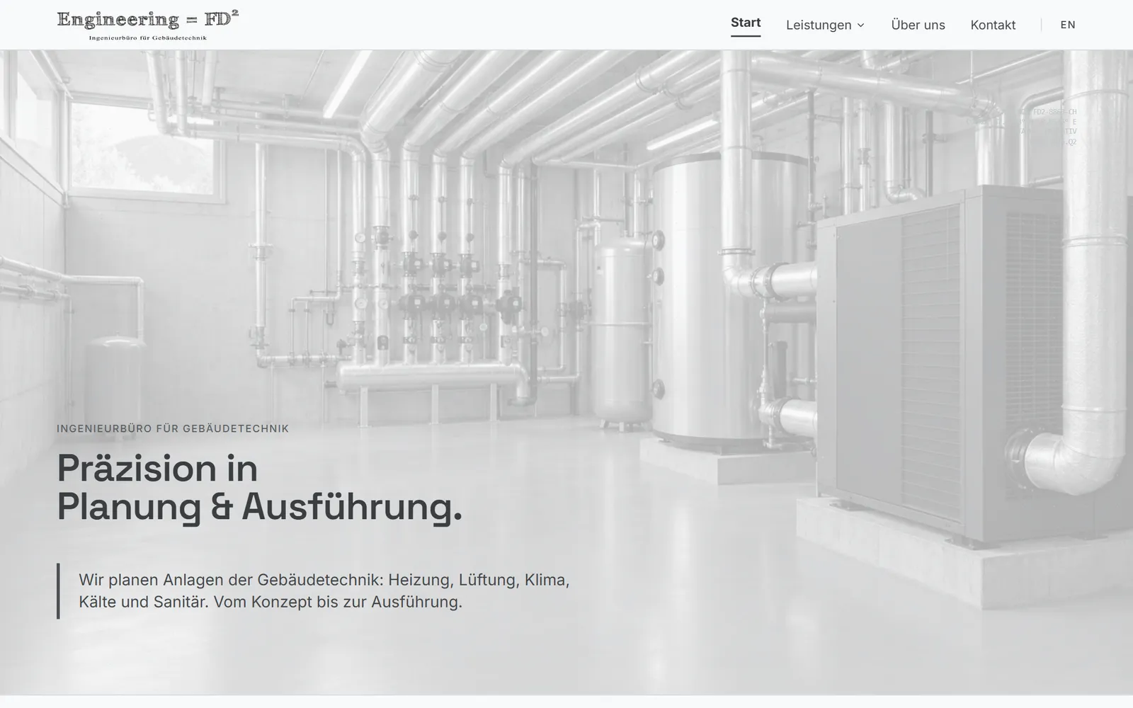 Engineering FD2 GmbH: Startseite auf dem Desktop