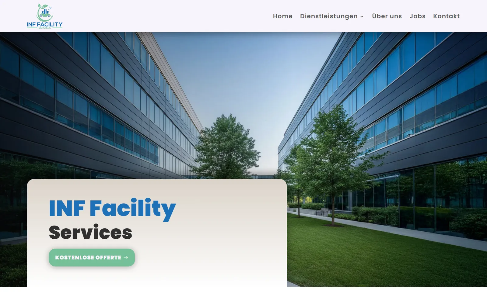 INF Facility: Startseite der Website