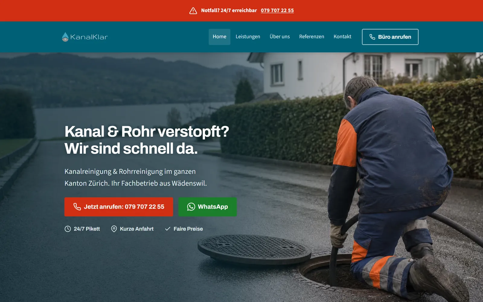KanalKlar: Startseite der Website