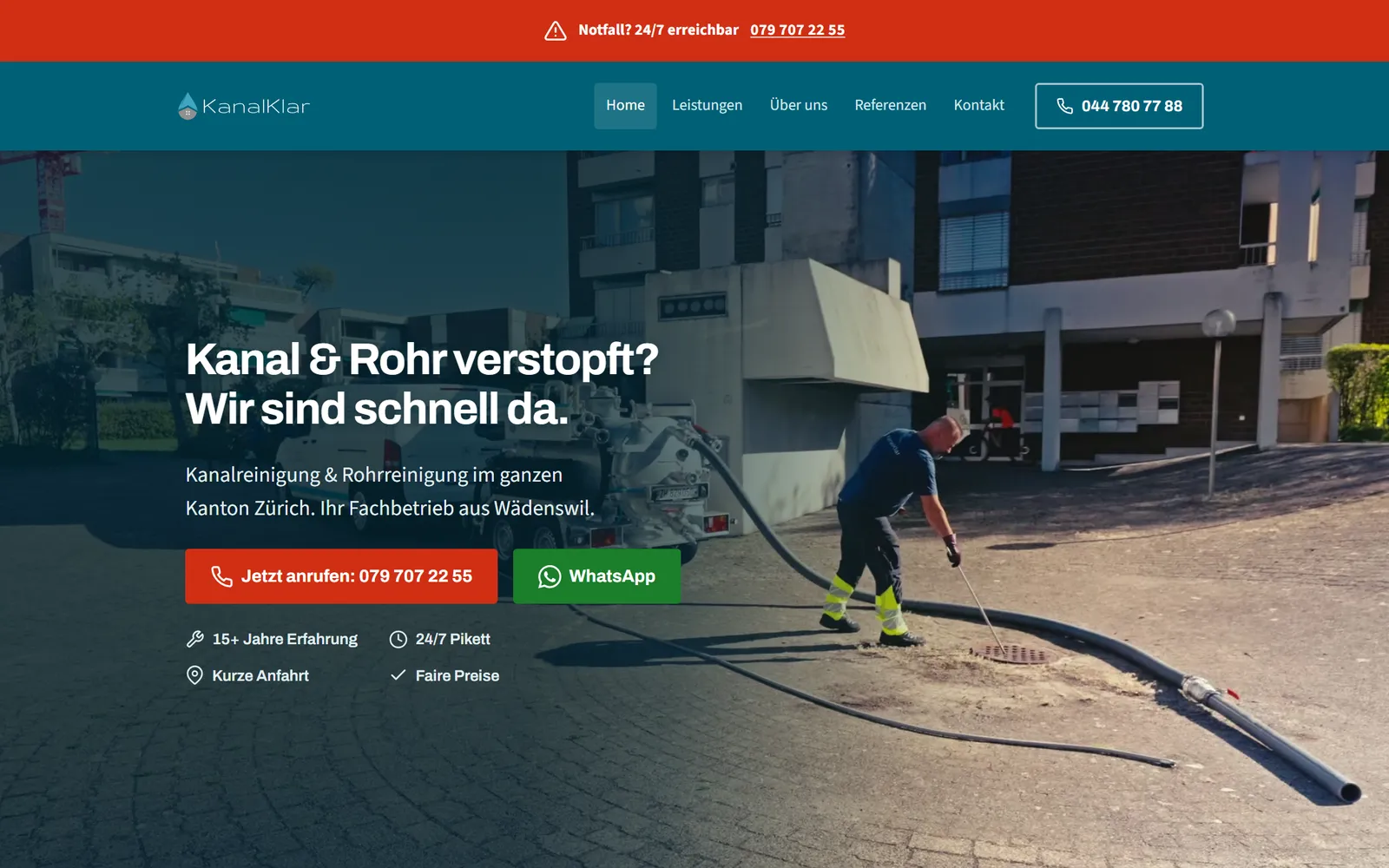 KanalKlar: Startseite der Website