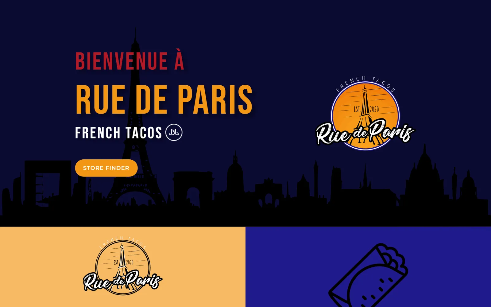Rue de Paris: Startseite der Website